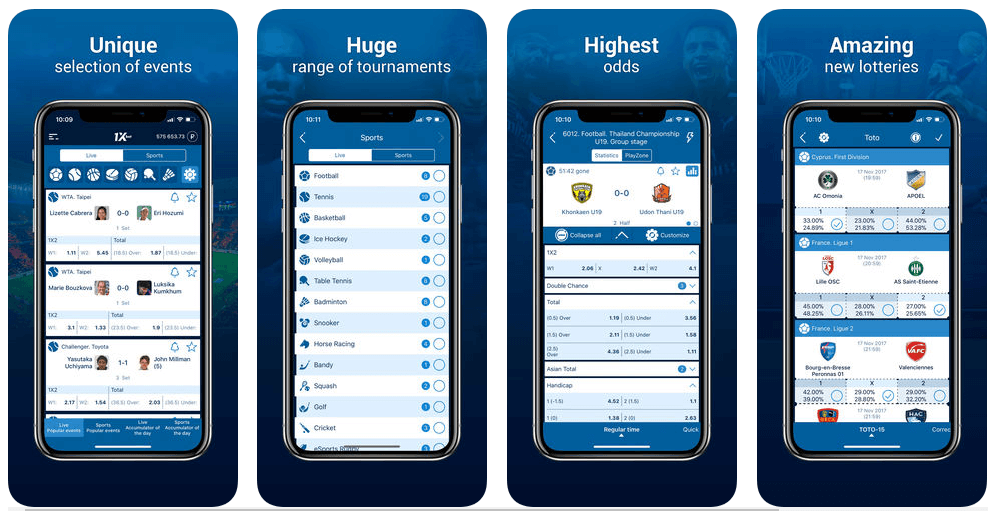 Приложение 1XBET (Android, IOS)